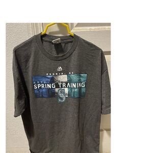 Seattle Mariners Spring Training‎ Men's T-Shirt Gray Size XL Majestic